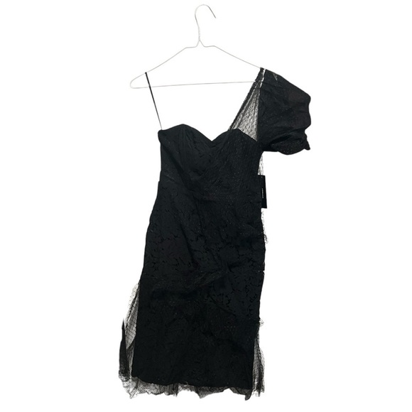 Lulus Once in a While Black Lace One-Shoulder
Bodycon Midi Dress, New with Tags - Picture 3 of 5